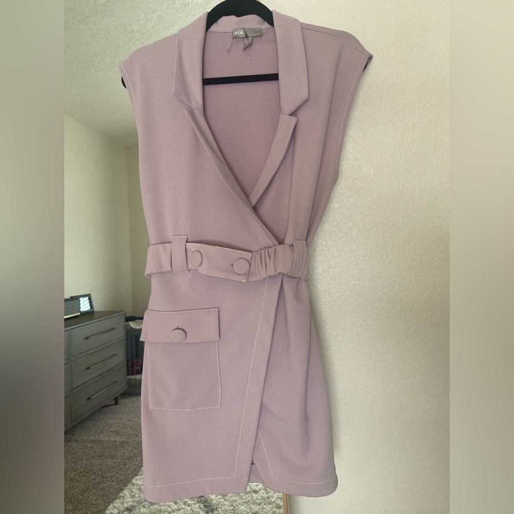 ASOS Lavender blazer dress sleeveless